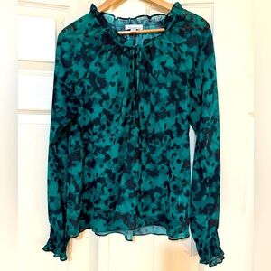 Allison Joy Sheer Long Sleeve Blouse